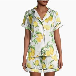 Lemon Print Women's Pajama Set